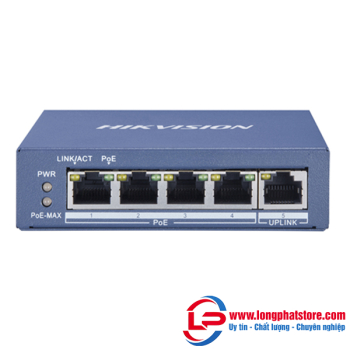 Switch POE GIGABIT 4 cổng PoE 1000Mpbs Hikvision DS-3E0505P-E/M