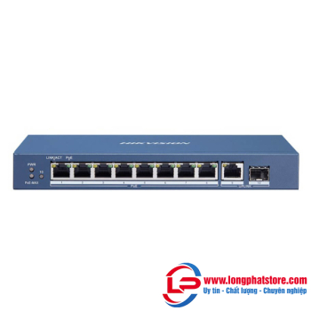 Switch GIGABIT 8 cổng PoE 1000M Hikvision DS-3E0510P-E/M
