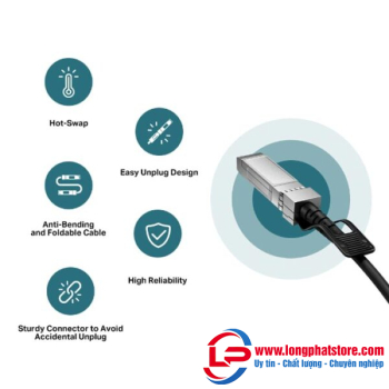 3 Meters 10G SFP+ Direct Attach Cable TP-LINK TL-SM5220-3M