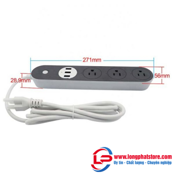 Ổ cắm Wifi 4 cổng kéo dài có USB ONECAM SK-243