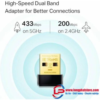 Bộ chuyển đổi USB Wifi TP-Link Archer T2U Nano
