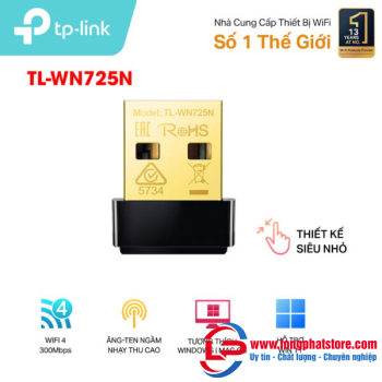 Bộ chuyển đổi USB Wifi TP-Link TL-WN725N Chuẩn N 150Mbps