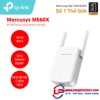 Bộ mở rộng sóng Wi-Fi 6 AX1500 Mercusys ME60X