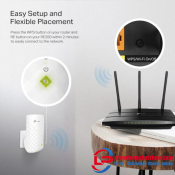 Bộ mở rộng sóng Wifi TP-Link RE200 Chuẩn AC 750Mbps