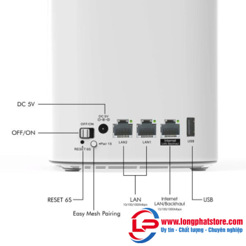 Bộ phát sóng Mesh WiFi 6 1800Mps EZVIZ CS-W3R (AX1800)