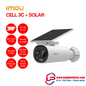 Camera Wifi dùng pin IMOU CELL 3C 3MP kèm tấm Solar  (IPC-K9DCP-3T0WE-V2)