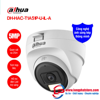 Camera HDCVI 5MP DAHUA DH-HAC-T1A51P-U-IL-A