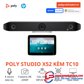 Camera hội nghị Poly Studio X52 kèm TC10