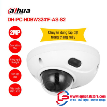 Camera IP 2MP DAHUA DH-IPC-HDBW3241F-AS-S2