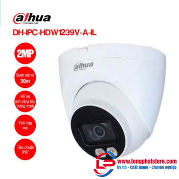 Camera IP 2MP DAHUA DH-IPC-HDW1239V-A-IL có mic