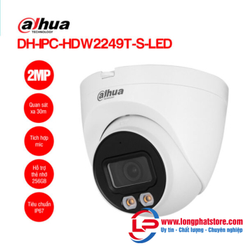 Camera IP 2MP Dome DAHUA DH-IPC-HDW2249T-S-LED