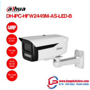 Camera IP 4MP DAHUA DH-IPC-HFW2449M-AS-LED-B
