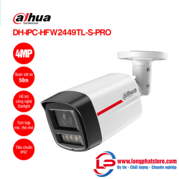 Camera IP 4MP WizColor DAHUA DH-IPC-HFW2449TL-S-PRO