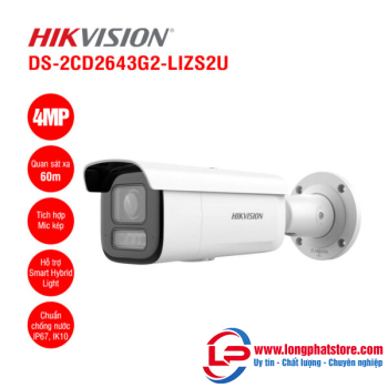 Camera IP 4MP Hikvision DS-2CD2643G2-LIZS2U