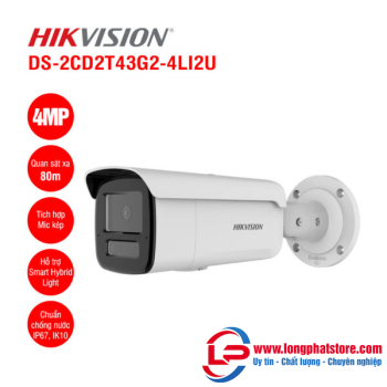 Camera IP 4MP Hikvision DS-2CD2T43G2-4LI2U