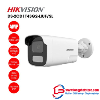 Camera IP 4MP thân trụ HIKVISION DS-2CD1T43G2-LIUF/SL
