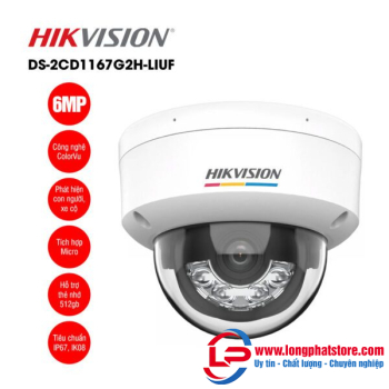Camera IP 6MP bán cầu HIKVISION DS-2CD1167G2H-LIUF