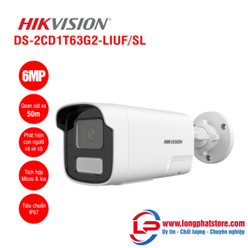 Camera IP 6MP Hikvision DS-2CD1T63G2-LIUF/SL