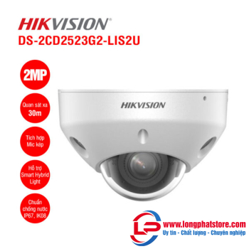 Camera IP Dome 2MP Hikvision DS-2CD2523G2-LIS2U