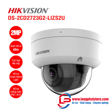 Camera IP Dome 2MP Hikvision DS-2CD2723G2-LIZS2U