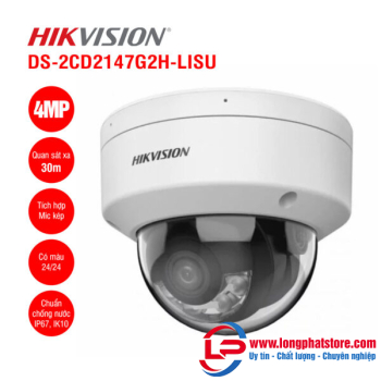 Camera IP Dome 4MP Hikvision DS-2CD2147G2H-LISU
