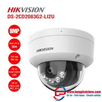 Camera IP Dome 8MP Hikvision DS-2CD2183G2-LIS2U
