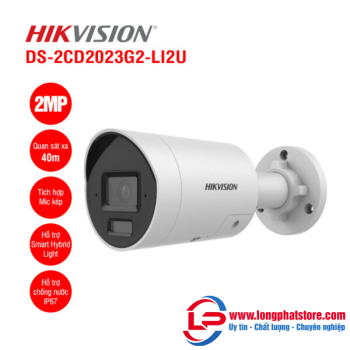 Camera IP thân trụ 2MP Hikvision DS-2CD2023G2-LI2U