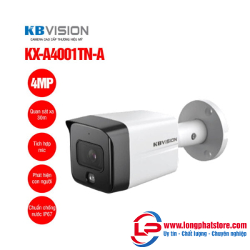Camera IP thân trụ 4MP KBVISION KX-A4001TN-A
