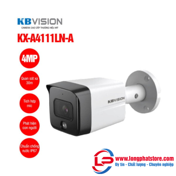 Camera IP thân trụ 4MP KBVISION KX-A4111LN-A