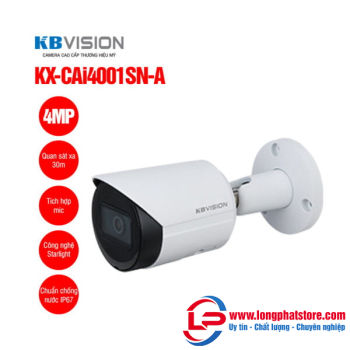 Camera IP thân trụ 4MP KBVISION KX-CAi4001SN-A
