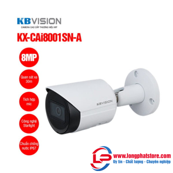 Camera IP thân trụ 8MP KBVISION KX-CAi8001SN-A