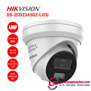 Camera IP Turret 4MP Hikvision DS-2CD2343G2-LI2U