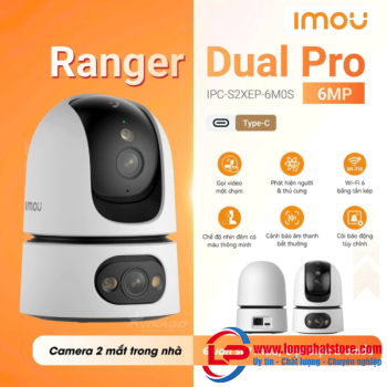 Camera wifi 2 ống kính quay quét 10MP IMOU IPC-S2XEP-10M0S