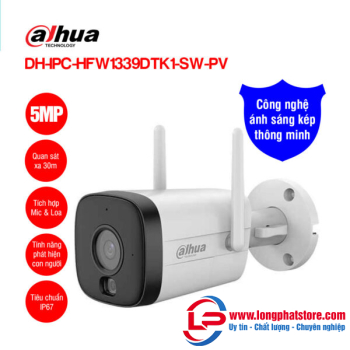 Camera Wifi 5MP Dahua DH-IPC-HFW1539DTK1-SW-PV