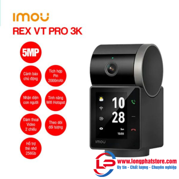 Camera Wifi iMOU IPC-S2VBP-5M0WR REX VT Pro 5MP [Gọi Video 2 Chiều, Tích hợp pin 2000mAh]