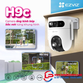 Camera WiFi quay quét, ống kính kép EZVIZ H9c Dual (5MP+5MP)