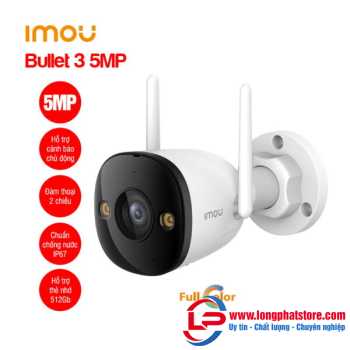 Camera Wifi ngoài trời Full Color iMOU IPC-S3EP-5M0WE (Bullet 3 5MP)