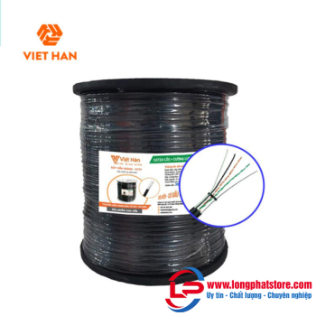 Cáp điện thoại 305m Việt Hàn CAT3 25AWG + Cường lực + Nguồn