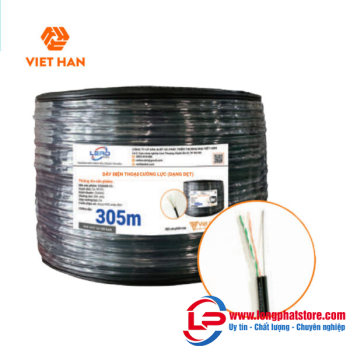 Cáp điện thoại 305m Việt Hàn LEAD CAT3 26AWG cường lực