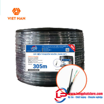 Cáp điện thoại 305m Việt Hàn LEAD CAT3 26AWG + Nguồn