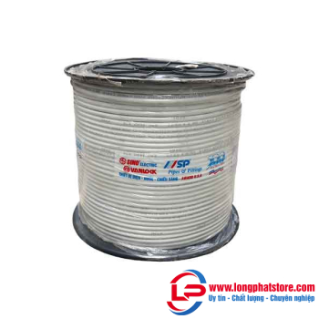 Cáp đồng trục Sino RG6 (5C-FB) lõi CCS 80 sợi màu trắng 305m
