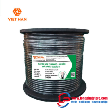 Cáp mạng 305m Việt Hàn CAT.5E UTP 25AWG kèm nguồn