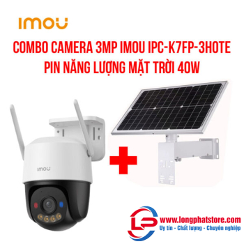 Combo camera 3MP Imou IPC-K7FP-3HOTE + Pin NLMT 40W (40W12V30AH 4030S)