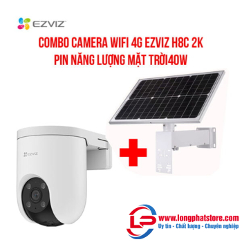 Combo camera 4G EZVIZ H8C 2K + Pin NLMT 40W