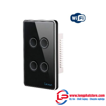 Công tắc cảm ứng mặt lõm chữ nhật 4 nút Goman GM-W224