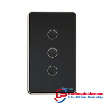 Công tắc cảm ứng thông minh Wifi 3 nút GOMAN GM-W433 [Chữ nhật]