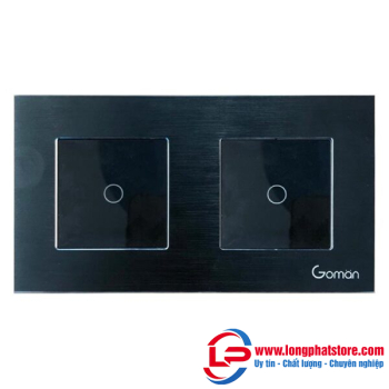 Công tắc đèn thường mặt đôi 1 nút GOMAN GM86-N2DB1S/B/G