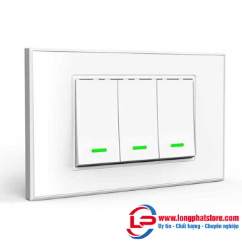 Công tắc đèn WIFI 3 nút GOMAN GM-WUS-226-3W/G