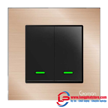 Công tắc đèn Zigbee 2 nút GOMAN GM-Z1G86-312S/B/G