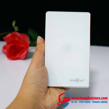 Công tắc Wifi cảm ứng chạm 1 nút chữ nhật ONECAM LS-101